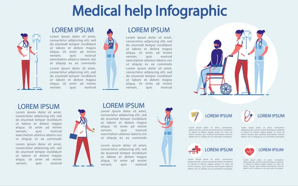 Medical Help and Assistance Infographic Vector Set