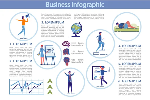 Ensemble d'infographie sur l'activité entrepreneuriale des entreprises . — Image vectorielle