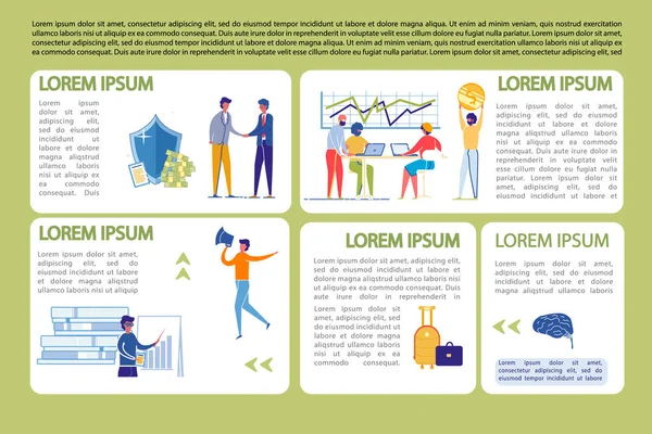 Infografiken für Unternehmen mit arbeitenden Menschen. — Stockvektor