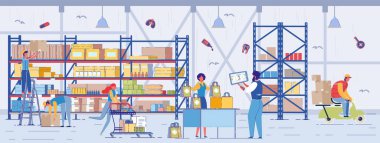 İşçiler Çevrimiçi Alıcı İçin İlaç Paketi Topluyor.