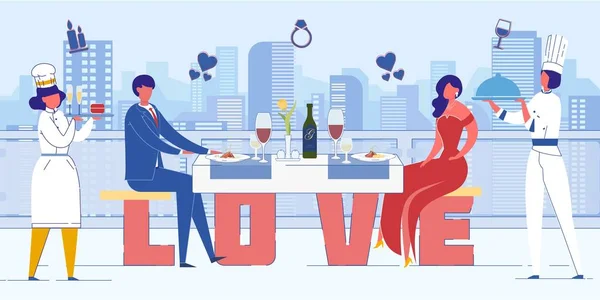 Love, Romantic Relationships Word Concept Banner — Stok Vektör