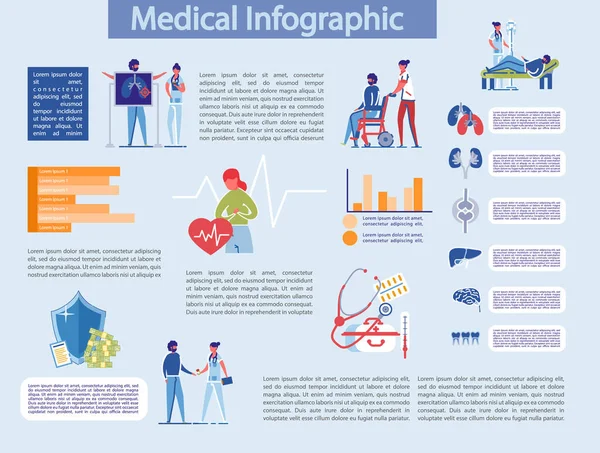 Elementos infográficos de la clínica médica o del hospital . — Archivo Imágenes Vectoriales