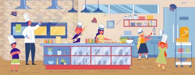 Restoran Mutfağında Pizza Hazırlayan Çocuklar