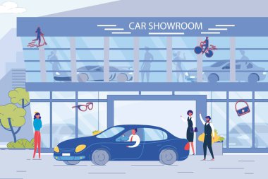 Satıcı Oto Showroom 'da Yeni Araba Alıcısını Gör