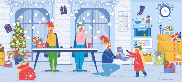 Yaşlılar Çocuklara Noel Hediyeleri Veriyor.
