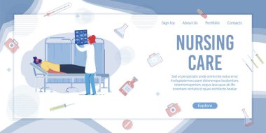 Kadın Hemşire Erkek Muayene Hastanesinde Hasta Xray