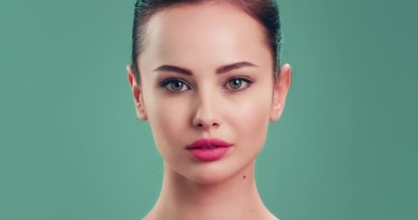Slow Motion Clip Doctor Checks Skin Plastic Surgery Face Skin — Stock Video