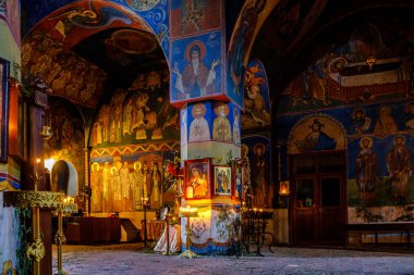 28 Mayıs 2018, Tiflis (Tiflis), Gürcistan: Hıristiyan kilisesinin içi.