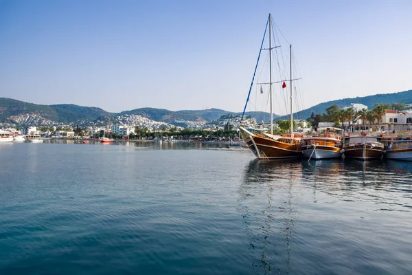 24 Mayıs 2018, Bodrum, Türkiye: Yatlar limana park edildi.