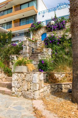 Bodrum 'un çiçekli sokakları.