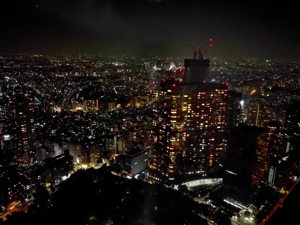 일본에서 도쿄 대도시의 멋진 밤 빛 장면 — 스톡 사진