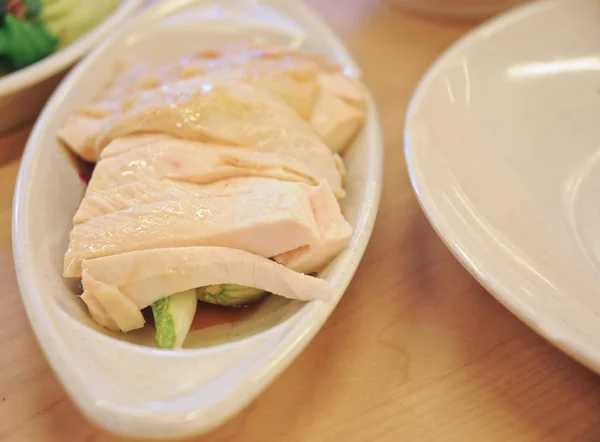 Lezzetli efsanevi Singapurlu Hainanese tavuk pilav — Stok fotoğraf