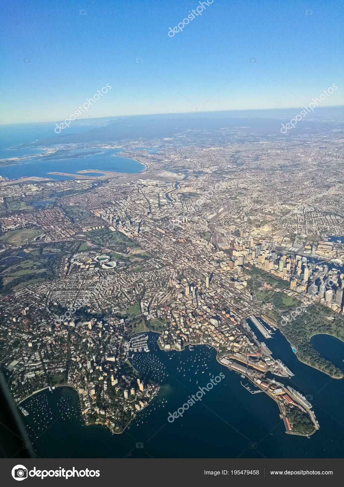 시드니 호주 시티 센터의 버드 아이 뷰 공중 장면 — 스톡 사진 © eyeofpaul #195479458