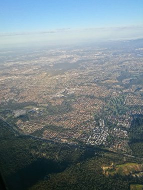 Kuş bakışı Brisbane Queensland bölgesel alanının yerinden hava topografya