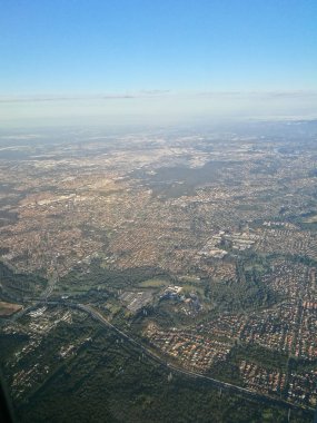 Kuş bakışı Brisbane Queenslan, sahneden hava topografya