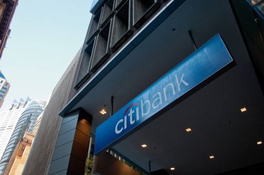 Sydney, Avustralya - 5 Mayıs 2018: Citibank Mağaza Ofis George