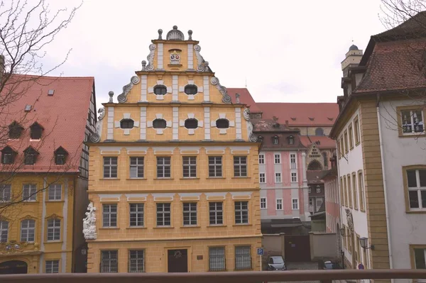 Bamberg Allemagne Avril 2017 Façade Une Vieille Maison Avec Une — Photo