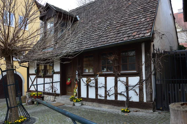 Weikersheim Alemania Abril 2017 Casa Entramado Madera — Foto de Stock