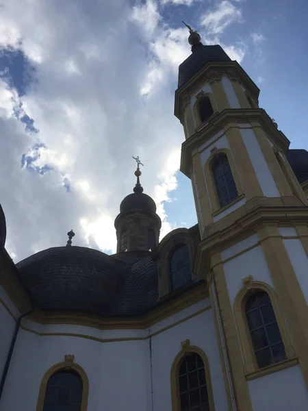 Wurzburg Alemania Abril 2017 Iglesia Peregrinación Montaña San Nicolás — Foto de Stock
