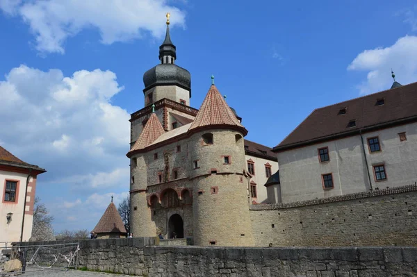 Wurzburg Duitsland April 2017 Marienberg Fort Het Oudste Gebouw Deze — Stockfoto