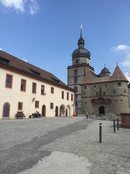 Wurzburg Germany April 2017 Marienberg Fortress Oldest Building Hill Mary — 스톡 사진