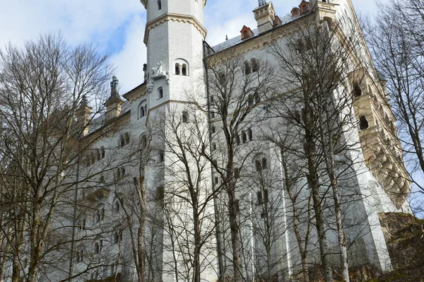 Bavaria Alemania Abril 2017 Romántico Castillo Neuschwanstein Del Rey Bávaro —  Fotos de Stock