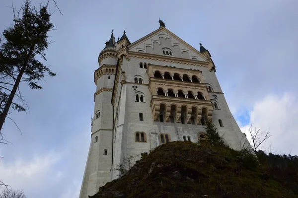 Βαυαρία Γερμανία Απρίλιος 2017 Ρομαντικό Κάστρο Neuschwanstein Του Βαυαρού Βασιλιά — Φωτογραφία Αρχείου