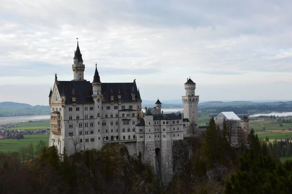 Bayern Deutschland April 2017 Das Romantische Schloss Neuschwanstein Des Bayrischen — Stockfoto