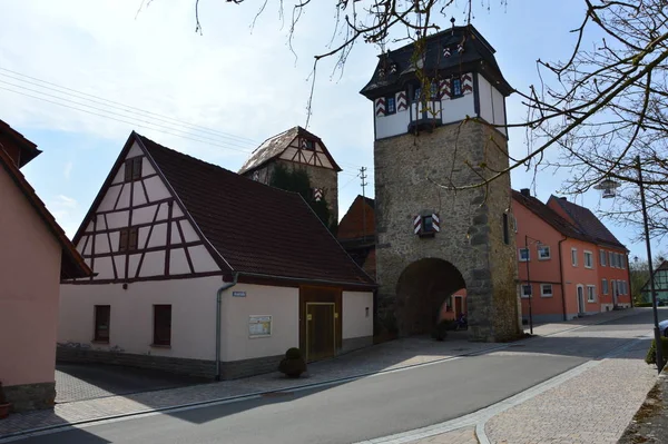 Rttingen Germany April 2017 Rttingen City Gate Part Fortress Wall — Stock Photo, Image