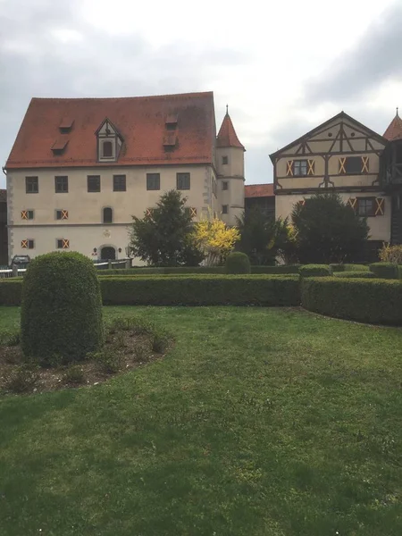 Harburg Německo Duben 2017 Středověký Hrad Spojení Průchodů Mezi Zámeckými — Stock fotografie