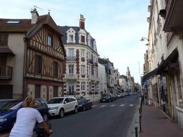 Trouville Γαλλία Σεπτέμβριος 2014 Οδός Σίτι — Φωτογραφία Αρχείου