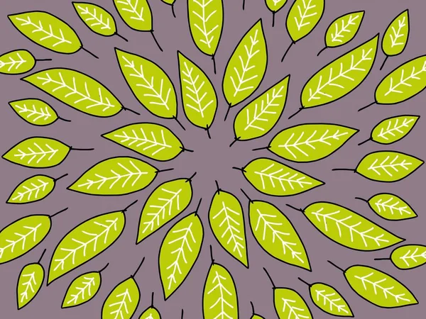 솔기없는 패턴입니다. 잎이 뒤틀려 있어. 납작 한 스타일. 배경 과 벽지에 적합하다 — 스톡 사진