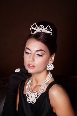 Romantik Beauty.Retro Style.woman retro portre