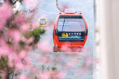 Göl teleferik, Tayvan Nantou güneş ay-28 Mart, 2017:Sun ay 