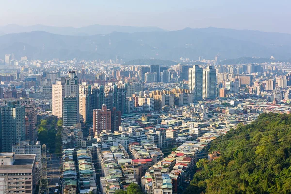 Vista aérea do edifício na cidade de Taipei, Taiwan — Fotografia de Stock