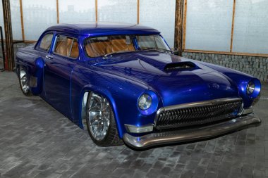 Yalta, Crimea -September 2019. the Museum of vintage cars at the final station of the cable car Yalta-Gorka. GAZ 24 Volga.