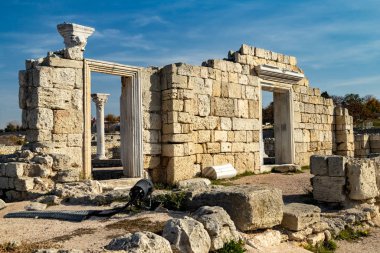 Tauric Chersonus 'un kalıntıları. Kırım..