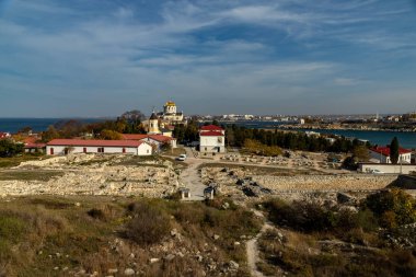 Tauric Chersonus 'un kalıntıları. Kırım..