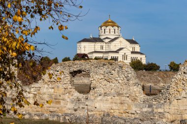Chersonesos 'taki Vladimir Katedrali. Kırım..