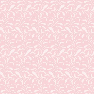 Çiçeksiz desen. Kumaş ve kağıt için çiçekli fayans. Tekstil, kağıt ve duvar kağıtları için modaya uygun bir tasarım. Pembe arkaplan