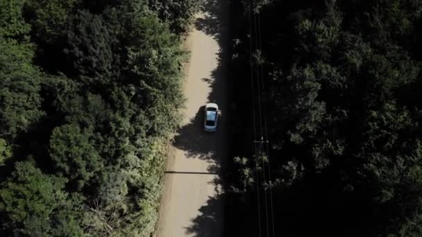 Utsikt från luften på rörelsebilen. — Stockvideo