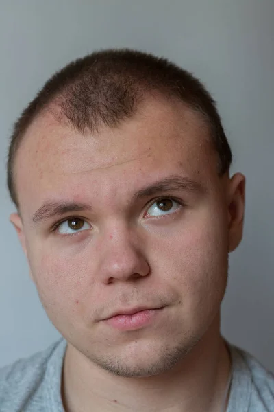 Teenager Expresses Different Emotions His Face — Stock Photo, Image