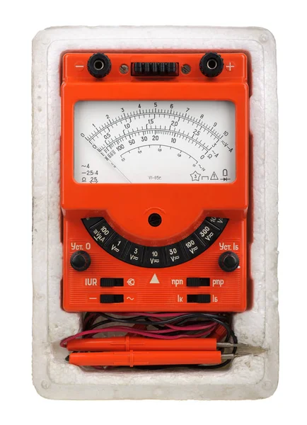 Analog vintage multimeter — 图库照片