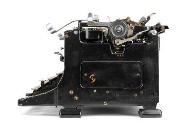 Eski Daktilo üzerinde beyaz izole