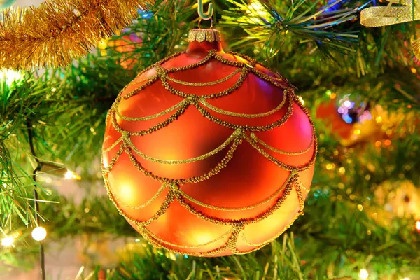 Décoration sur arbre de Noël — Photo