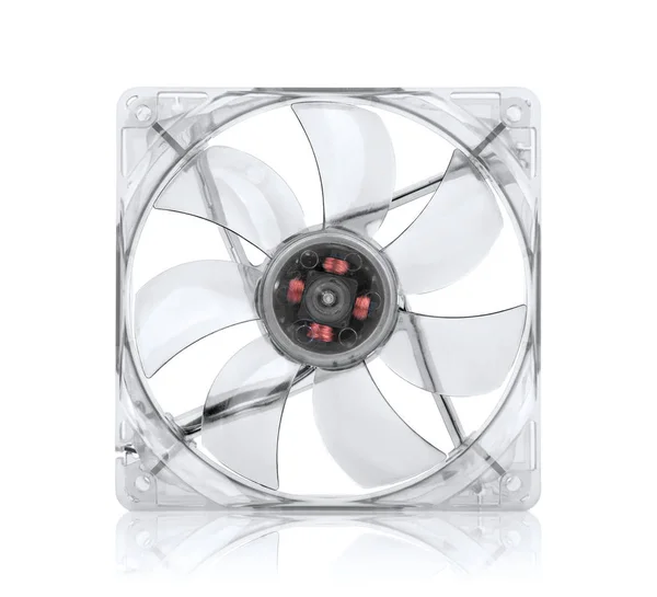 Прозрачный вентилятор компьютера — стоковое фото