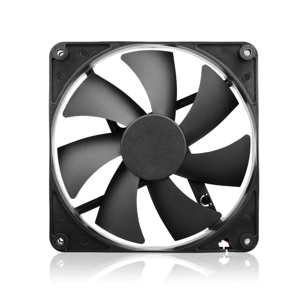 Ventilatore del computer isolato su bianco — Foto Stock