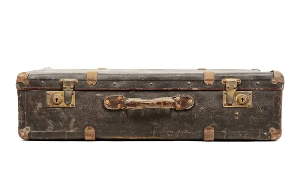 Old Suitcase Isolated White Background — Stock Photo, Image