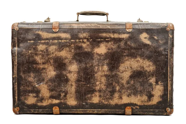 Alter Koffer Isoliert Auf Weißem Hintergrund — Stockfoto
