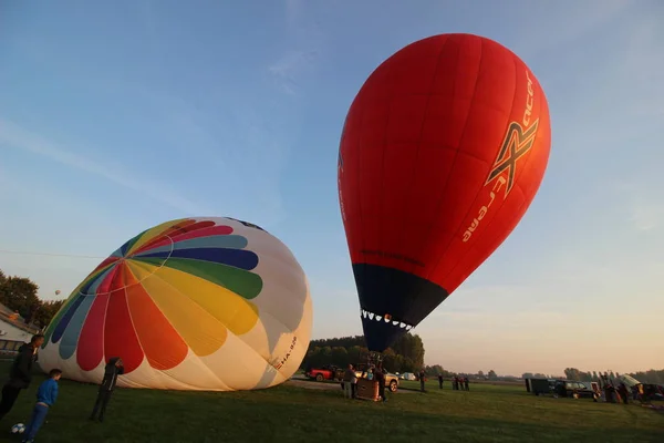 Hőlégballonok Kiállítása Magyarországon — Stock Fotó